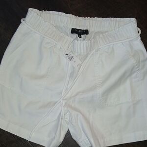 Talbots High Waist Cream Shorts